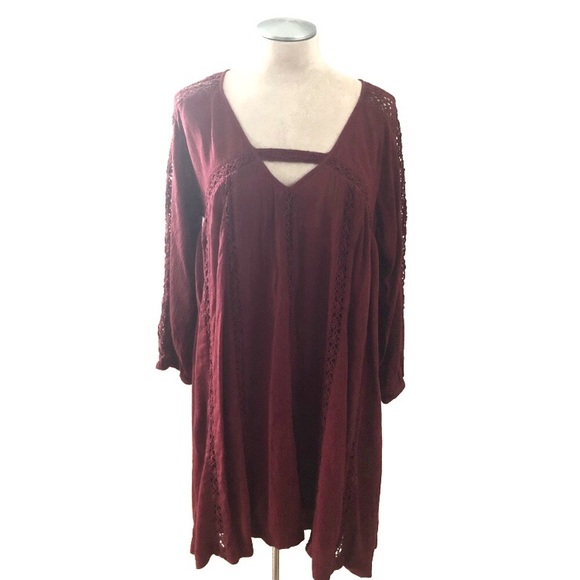 American Eagle Outfitters boho red dress size L - Picture 7 of 13